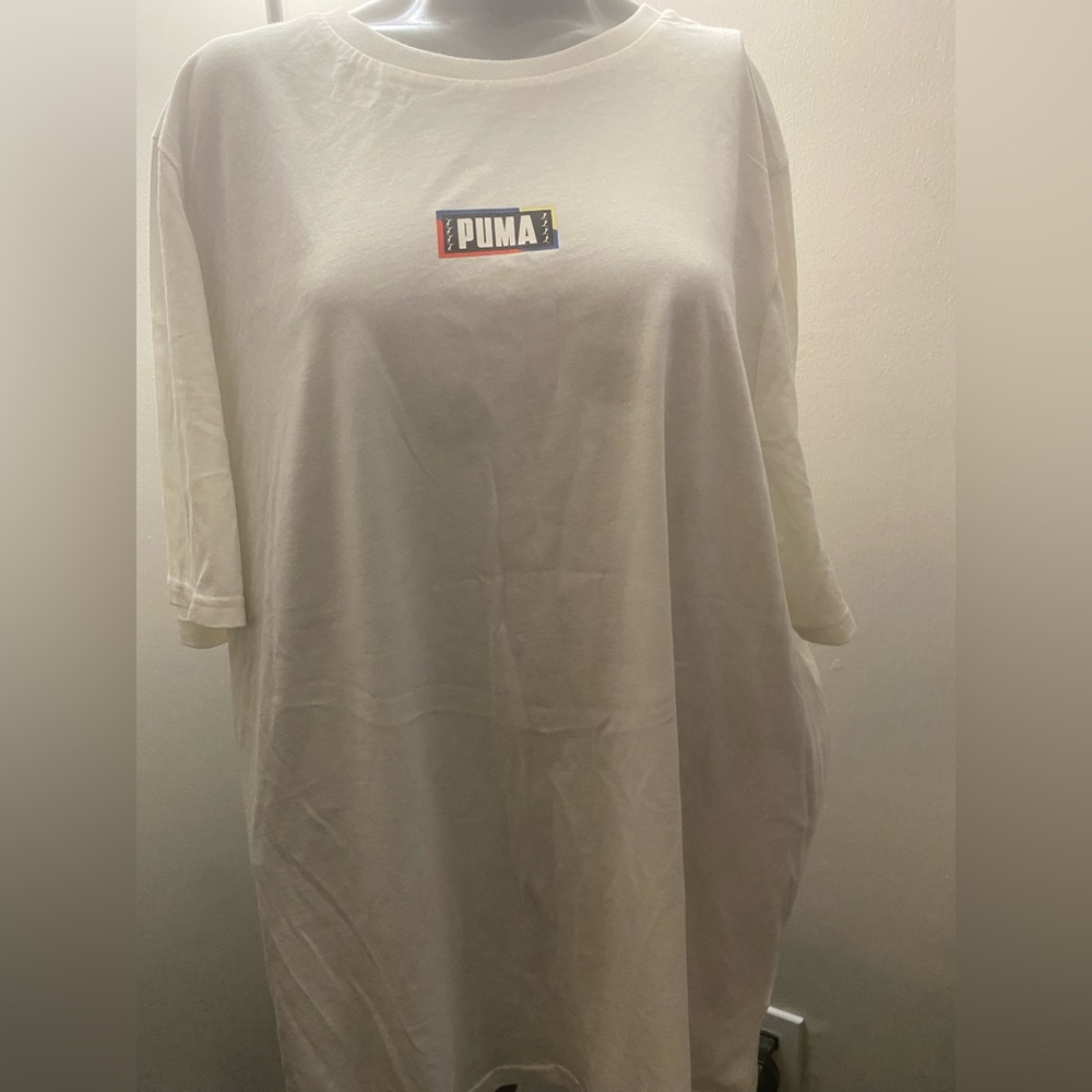 Puma White Tee with Multicolor Graphic - Picture 2 of 6